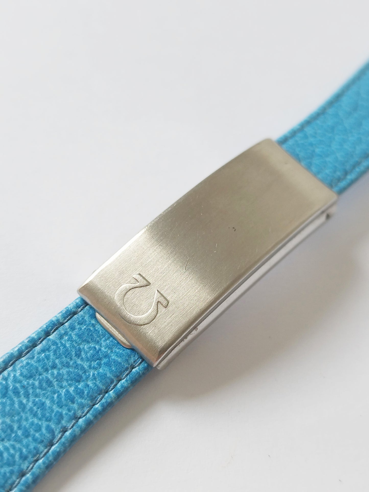 Omega N° 27 Rare vintage genuine Blue leather strap 22,5mm swiss made