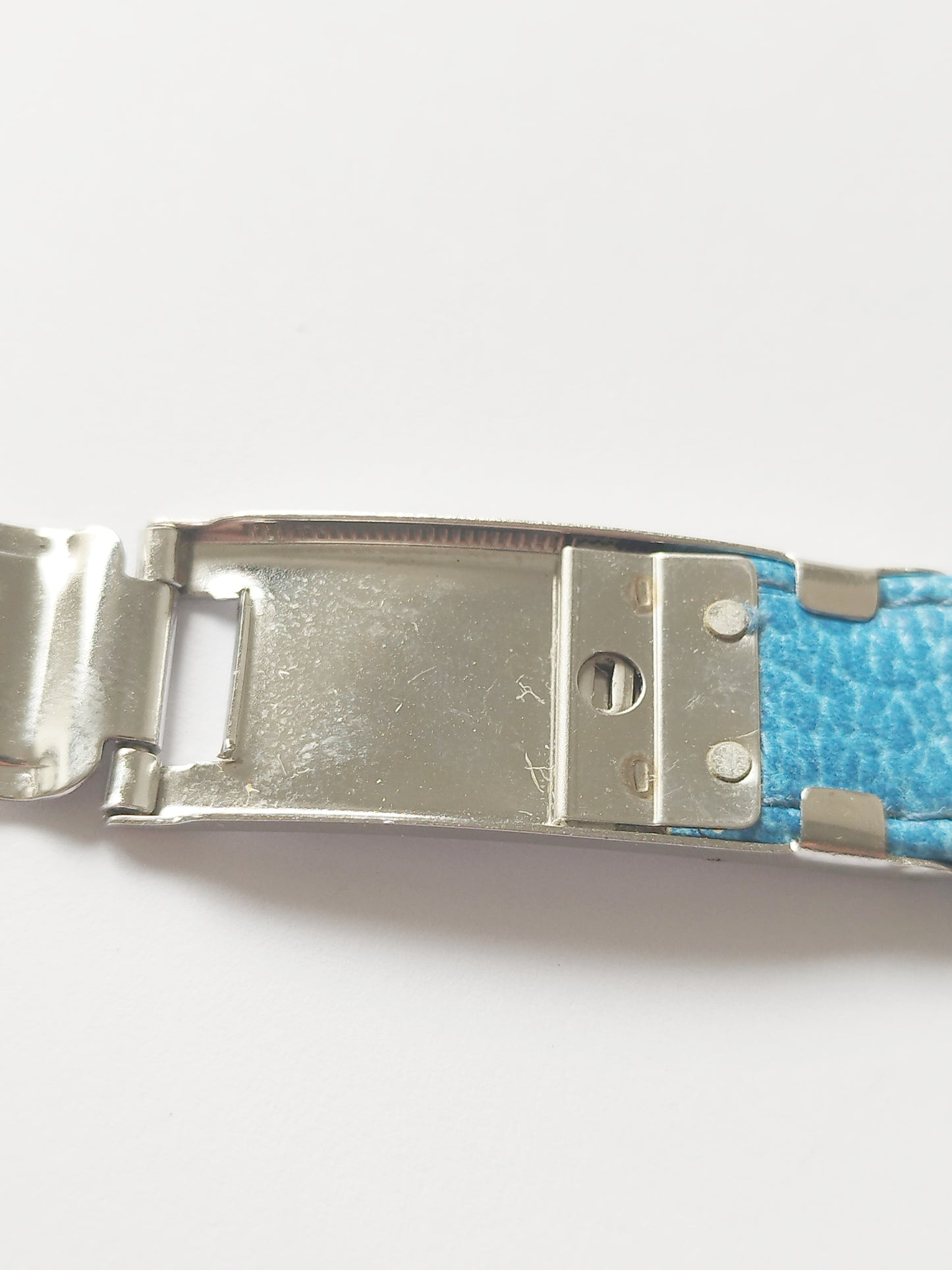 Omega N° 27 Rare vintage genuine Blue leather strap 22,5mm swiss made