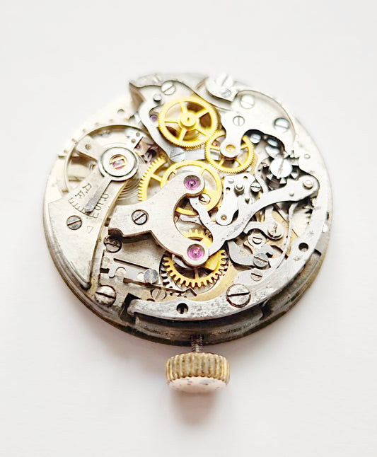 VENUS 175 CHRONOGRAPH WATCH MOVEMENT
COLUMN WHEEL TYPE
WORKING AND RESET CORRECTLY