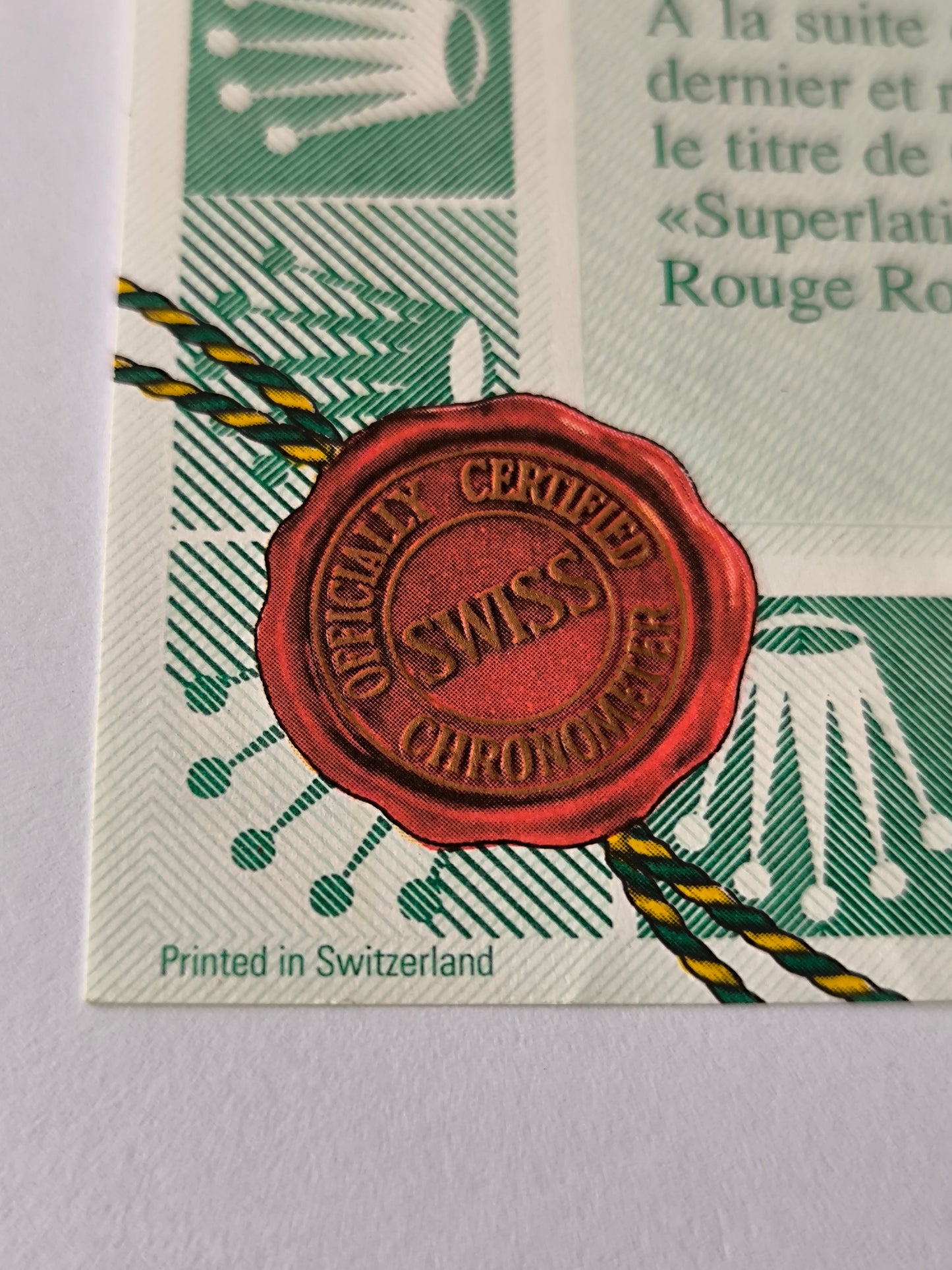 Rolex 15200 guarantee papers dated 1997