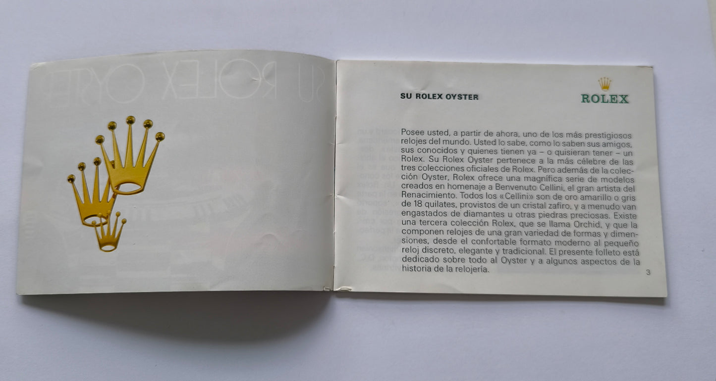 Rolex Oyster booklet 579.24 Sp -30 - 8.1982