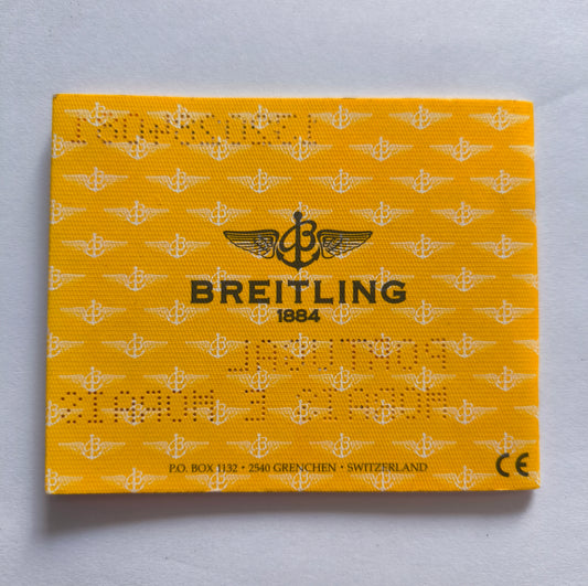 Breitling Watch Guarantee Warranty Certificate Card