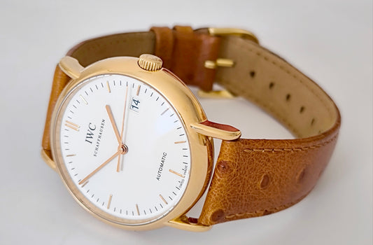 IWC SCHAFFHAUSEN PORTOFINO 750/18K MEN'S WATCH 38mm REF IW3533