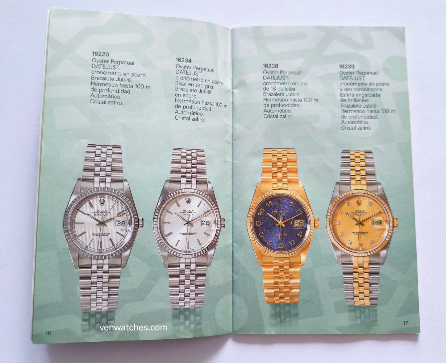 Vintage Rolex Oyster Watch Catalog/Booklet 1990 - Original Collection Guide