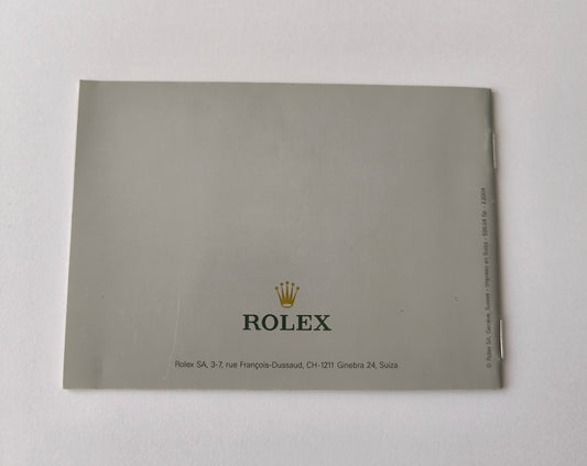 Rolex GMT-MASTER booklet 595.04 Sp-2.2004