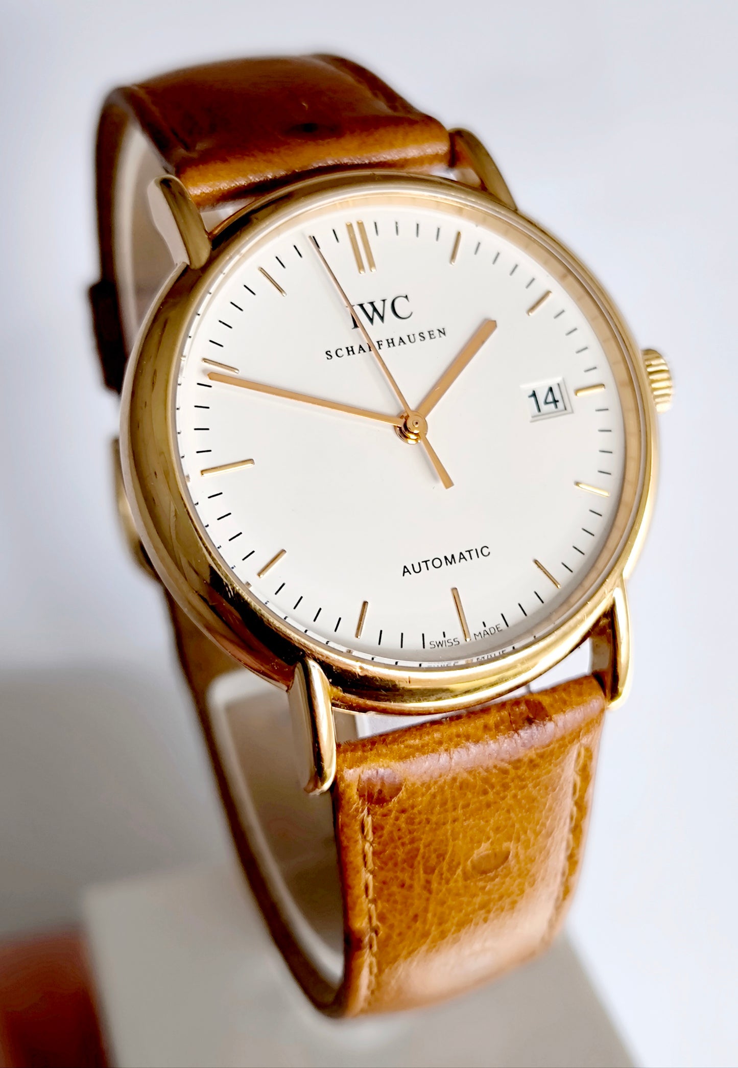 IWC SCHAFFHAUSEN PORTOFINO 750/18K MEN'S WATCH 38mm REF IW3533