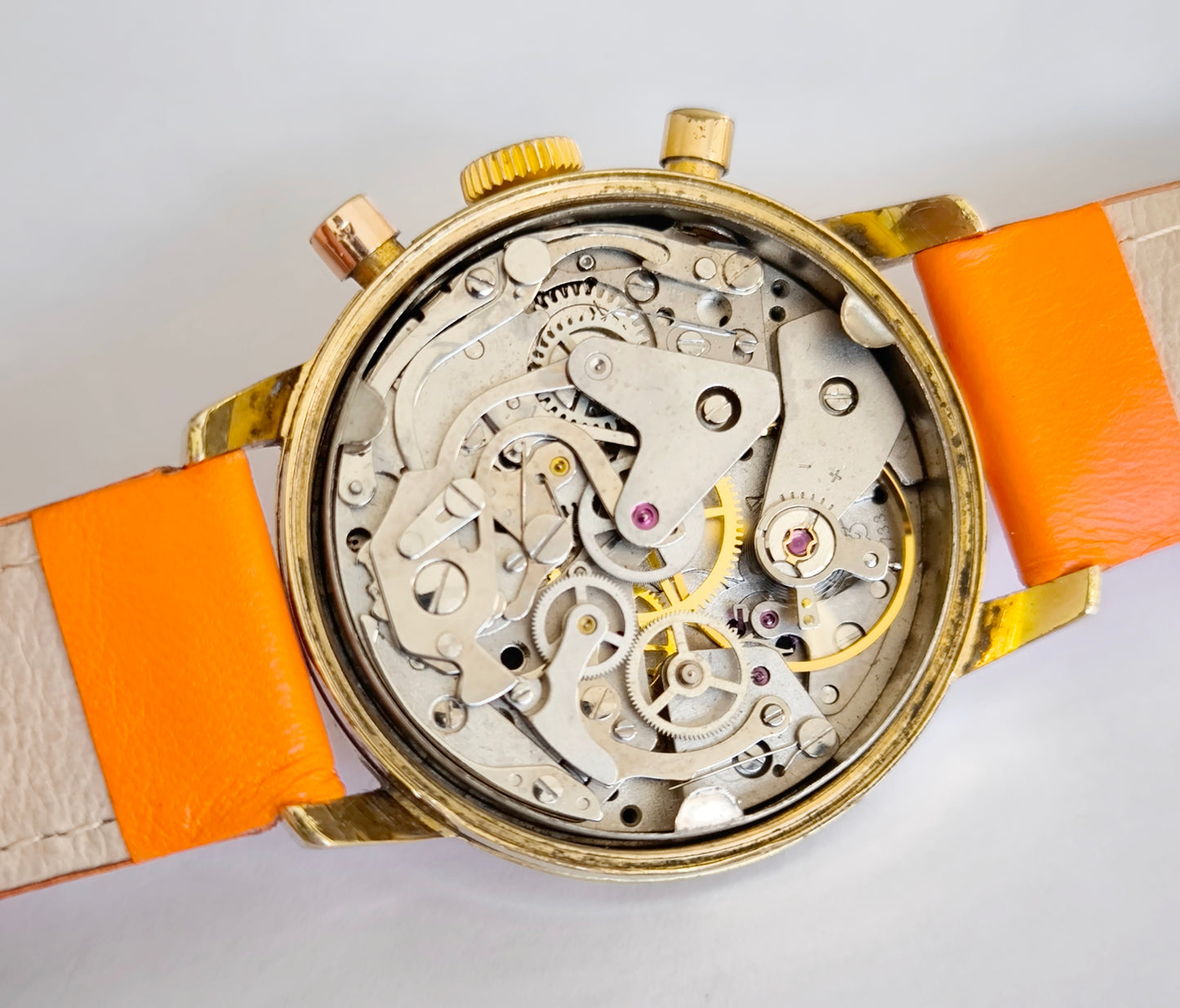 Lip Orange Paul Newman Valjoux 7733  Chronograph  Rare Vintage Watch