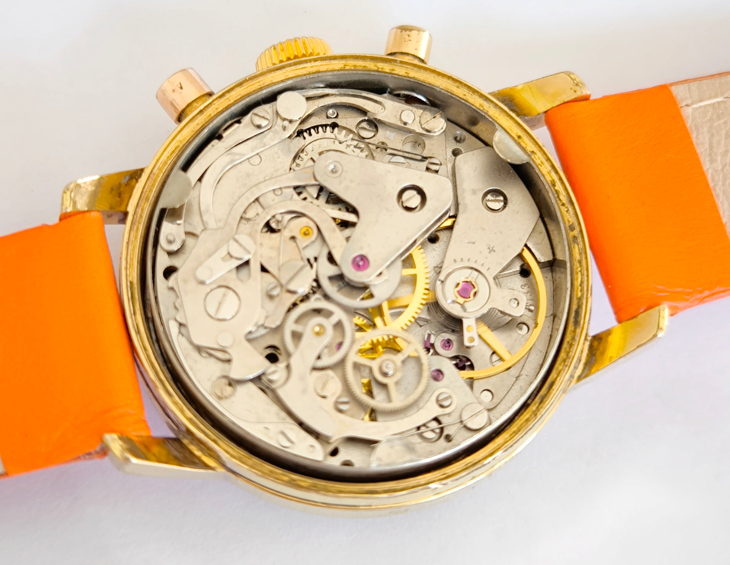 Lip Orange Paul Newman Valjoux 7733  Chronograph  Rare Vintage Watch