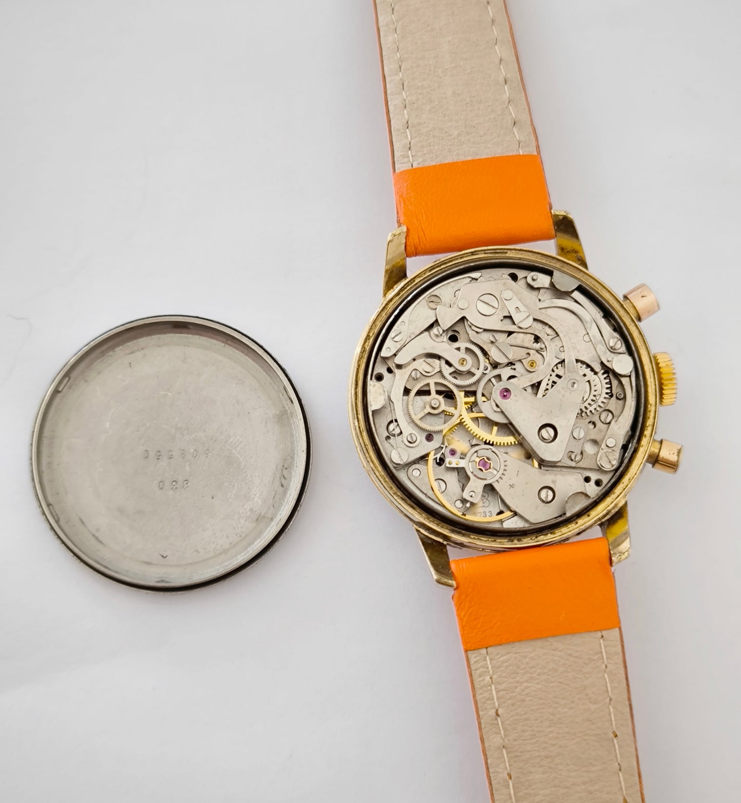 Lip Orange Paul Newman Valjoux 7733  Chronograph  Rare Vintage Watch