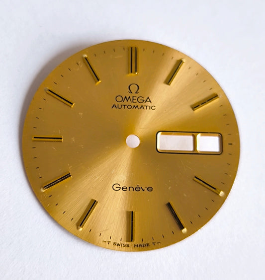 Dial Omega Geneve Gold color Cal. 1020, 1022