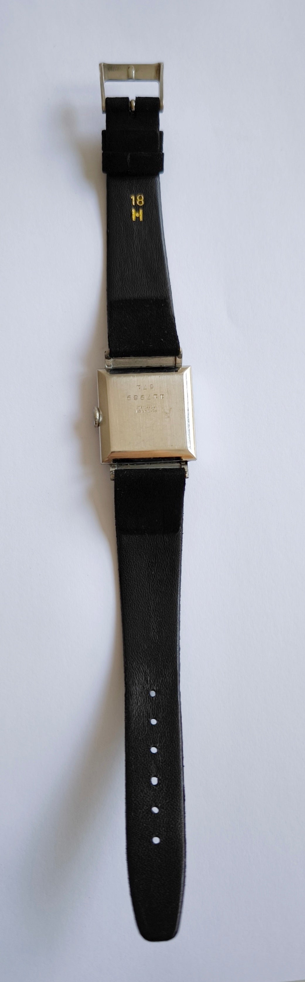 Vintage watch Montilier tank black dial art deco