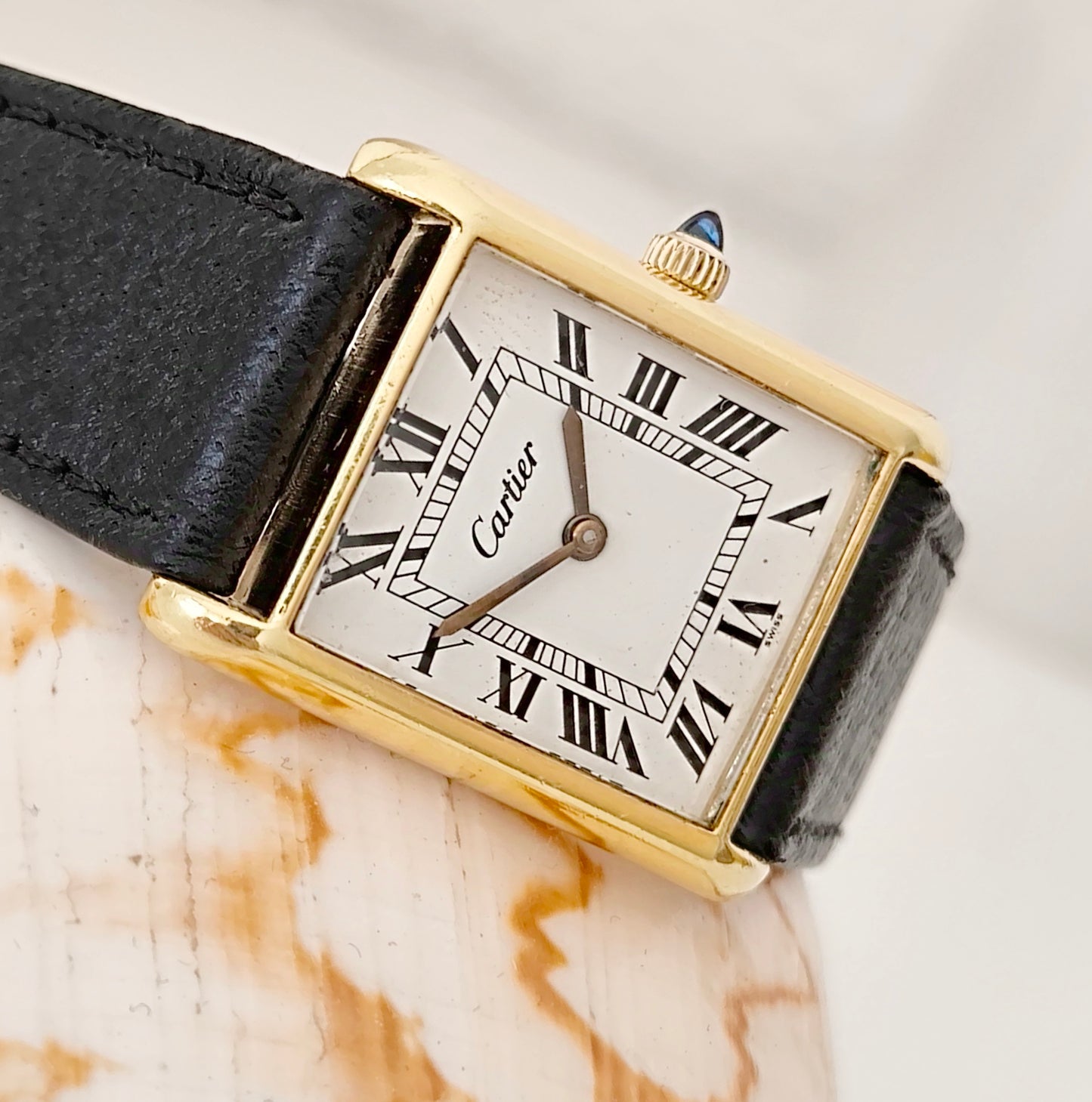 Pre Must Cartier Tank 18k Gold Electroplated