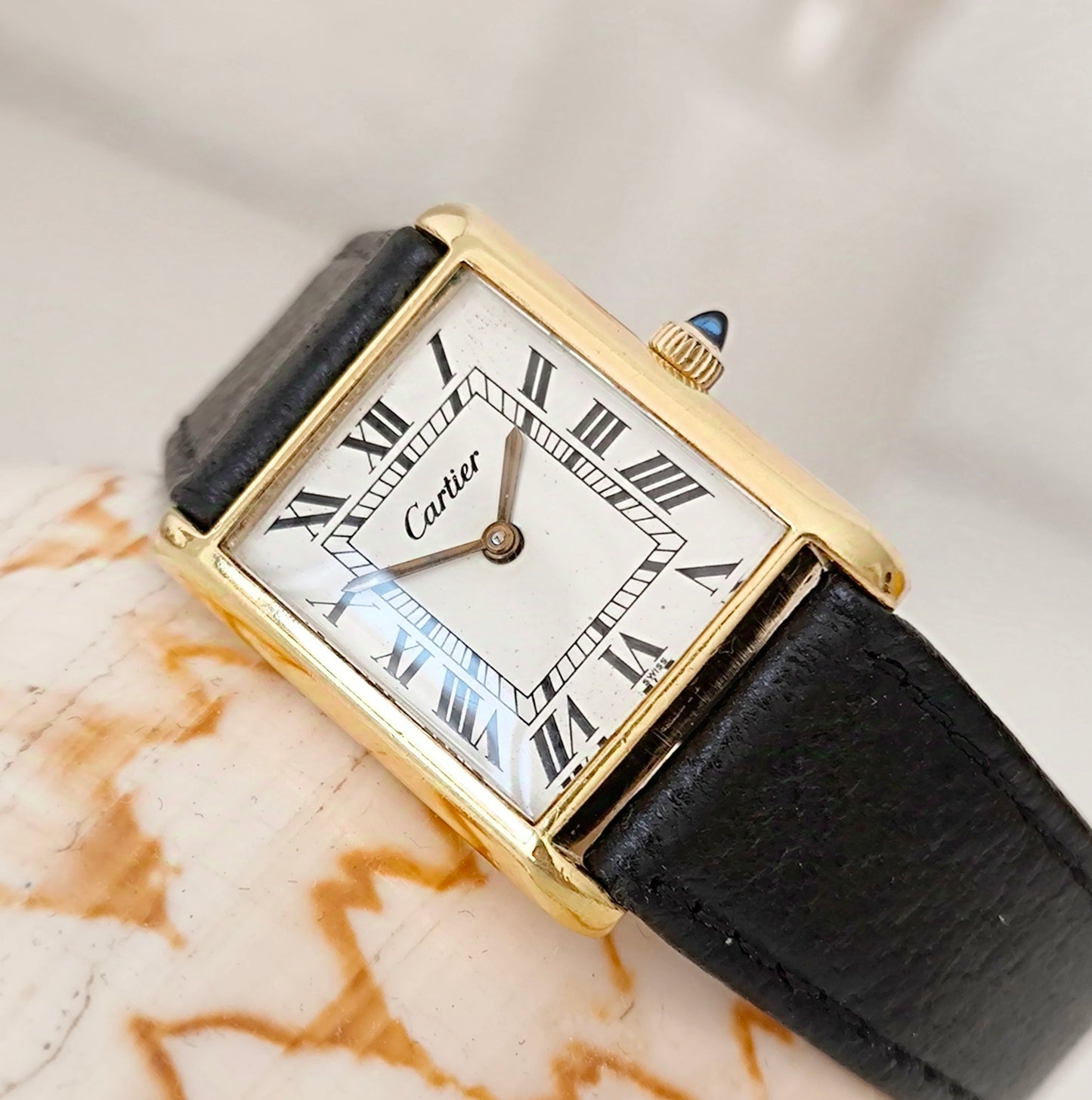 Pre Must Cartier Tank 18k Gold Electroplated