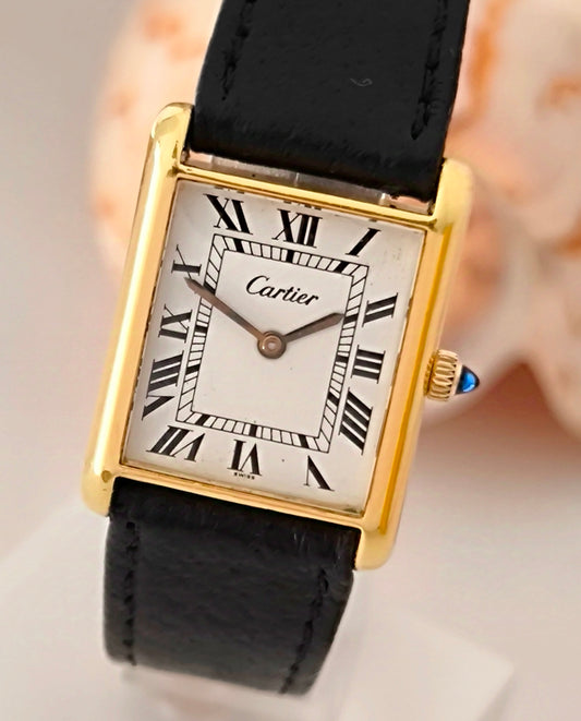 Pre Must Cartier Tank 18k Gold Electroplated