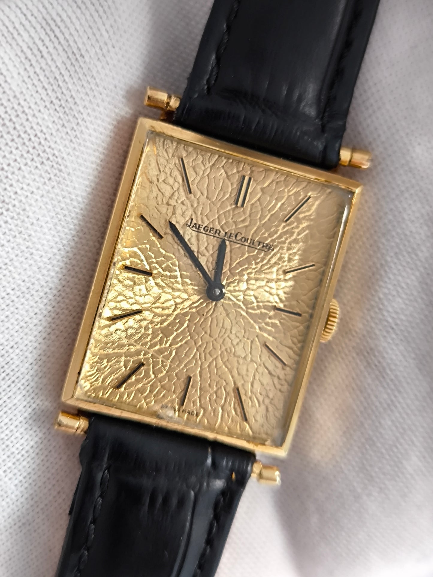 Jaeger Lecoultre Tank 18k Solid Gold Watch