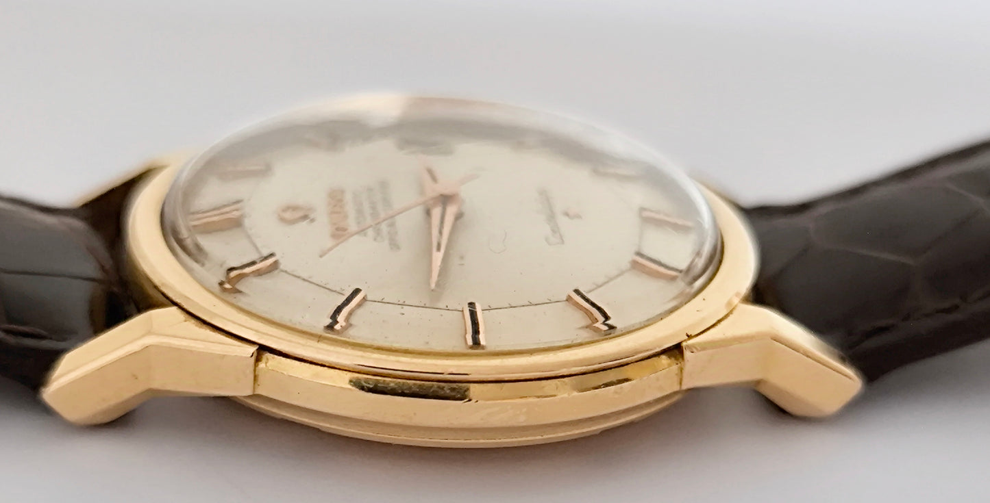 OMEGA CONSTELLATION PIE PAN 18K SOLID GOLD WITH ORIGINAL BOX