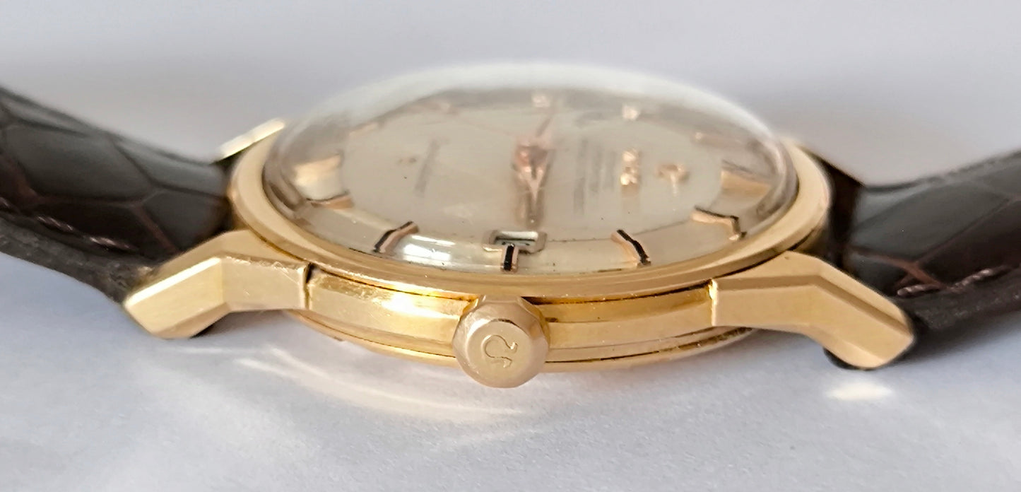 OMEGA CONSTELLATION PIE PAN 18K SOLID GOLD WITH ORIGINAL BOX