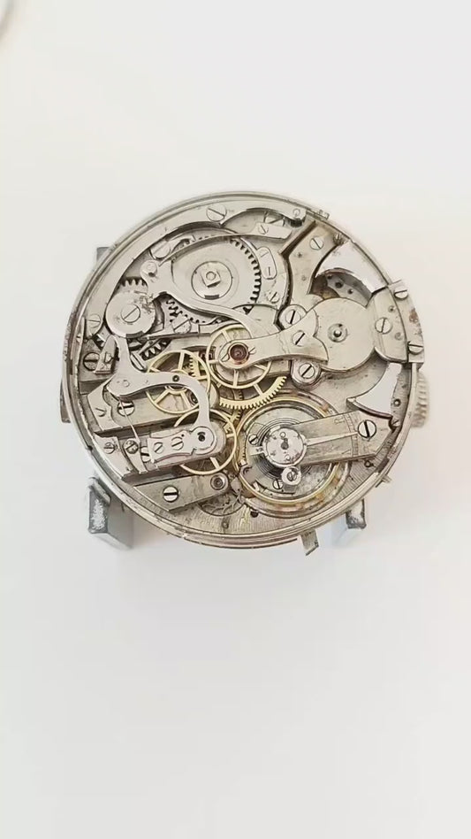 Pocket Watch Movement Alfred Lugrin chronograph, minute repeatir.