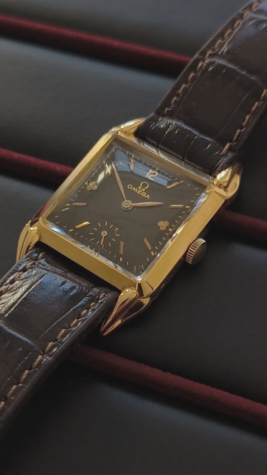 Vintage Omega Art Deco Tank – Solid 18K Gold