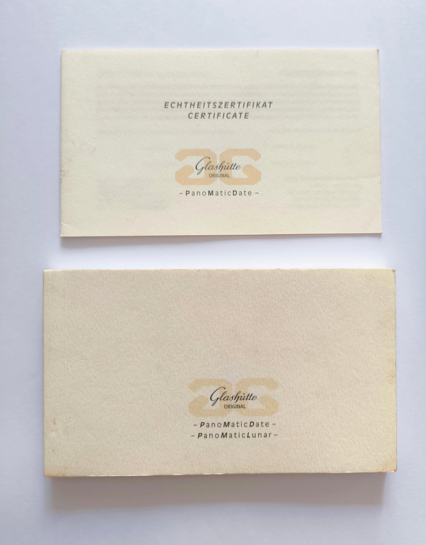 Glashutte Original PanoMaticDate PanoMaticLunar Watch Guarantee Warranty Certificate Card