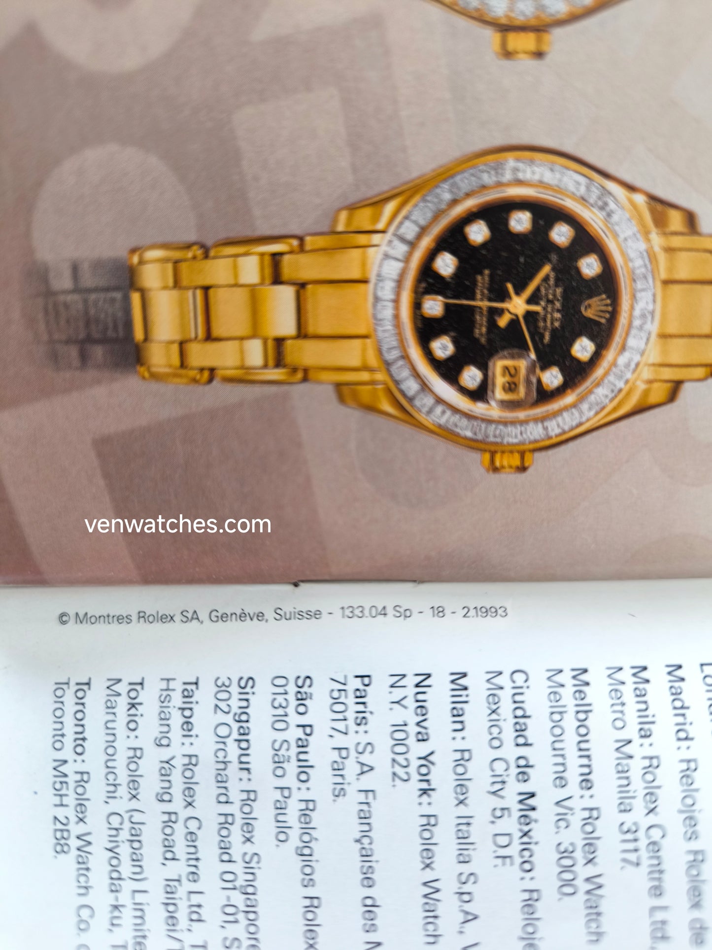 Vintage Rolex Oyster Watch Catalog/Booklet 1993 - Original Collection Guide