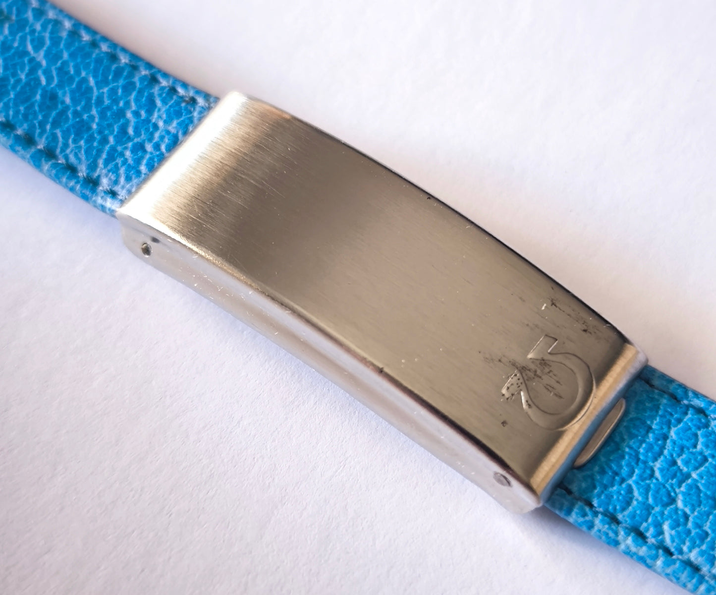 Omega N° 27 Rare vintage genuine Blue leather strap 22,8mm