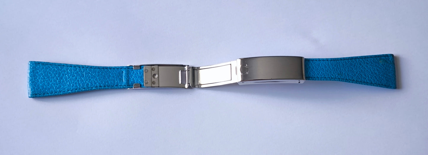Omega N° 27 Rare vintage genuine Blue leather strap 22,8mm