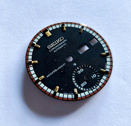 SEIKO 6139-7030T Dial Black Color