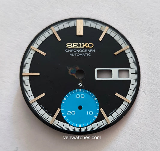 Seiko 6139-8040 Blue Eye Chronograph Dial 28.5mm - Vintage Cal. 6139
