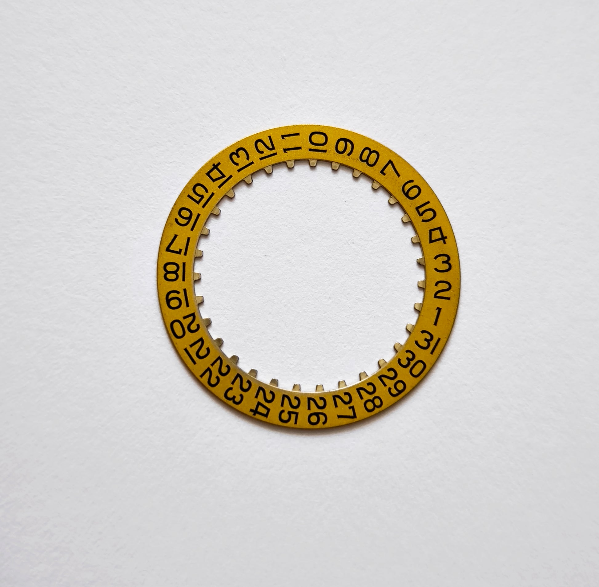 Longines L990 L994 date disc 2557 1 gold calendar ring front view