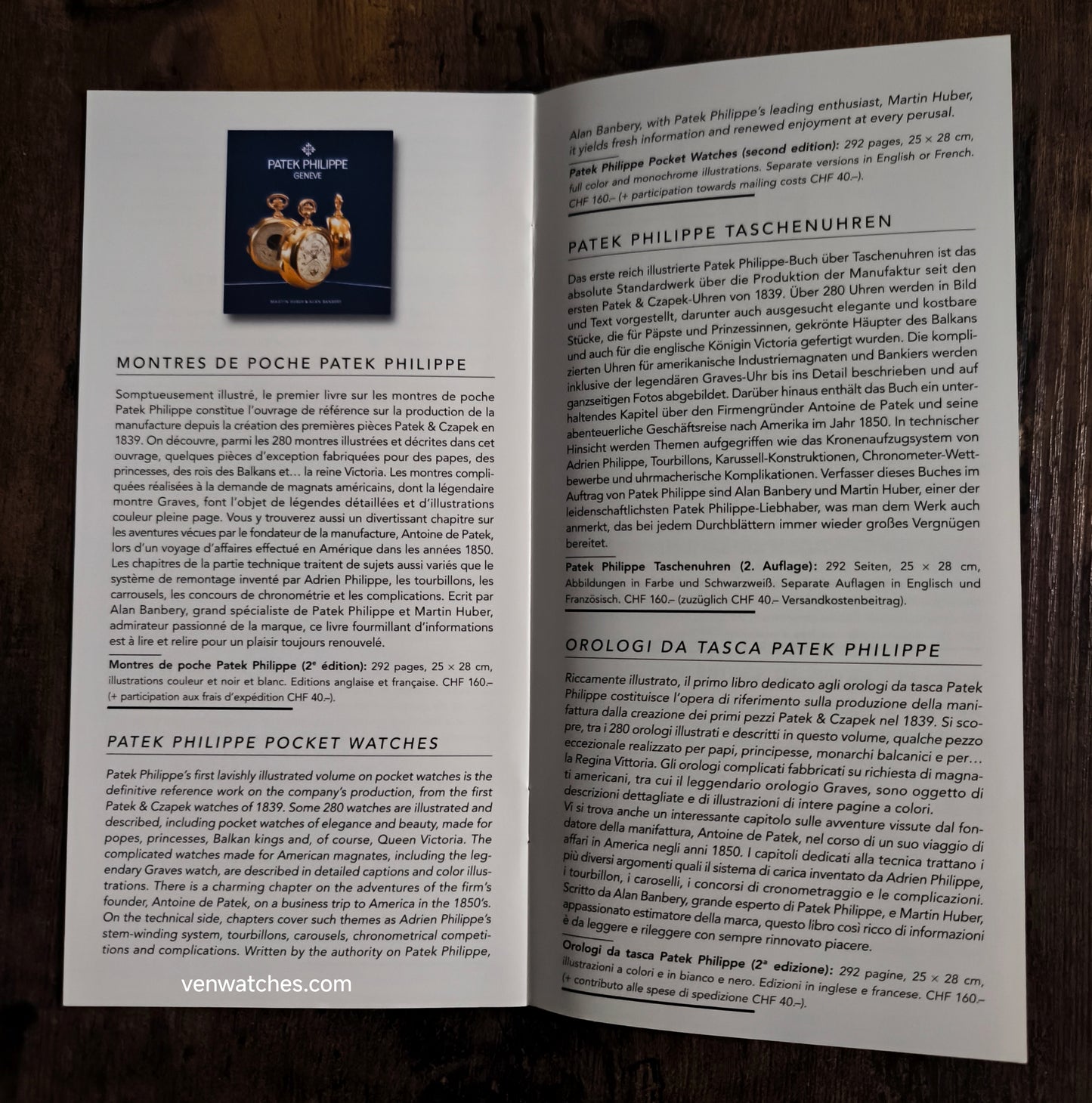 Patek Philippe Collectors Library Booklet 2003 - Original Swiss Publication