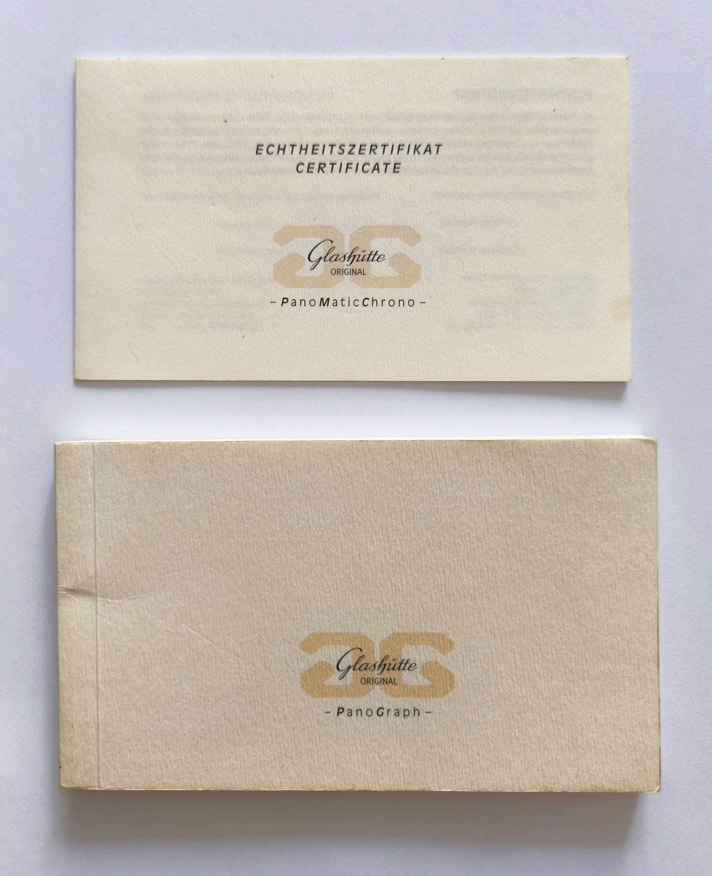 Glashutte Original PanoMaticChrono PanoGraph Watch Guarantee Warranty Certificate Card
