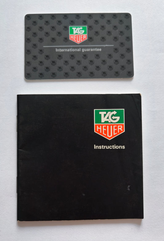 TAG HEUER Watch Guarantee Warranty Certificate Card