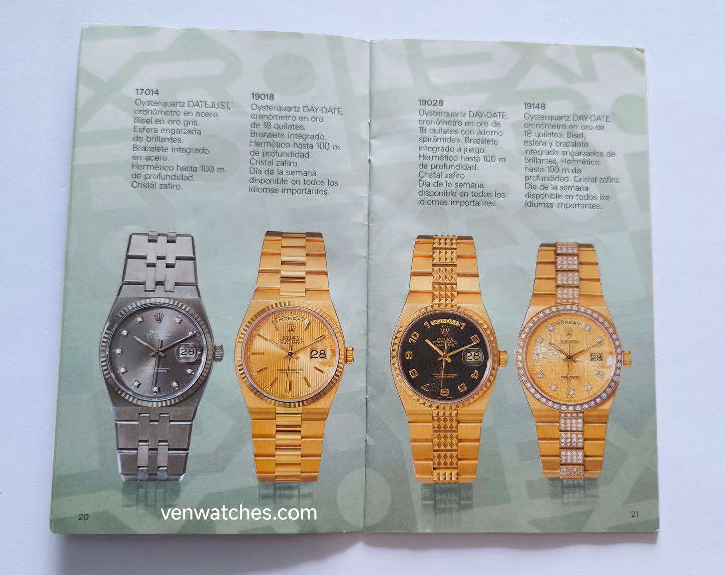 Vintage Rolex Oyster Watch Catalog/Booklet 1990 - Original Collection Guide