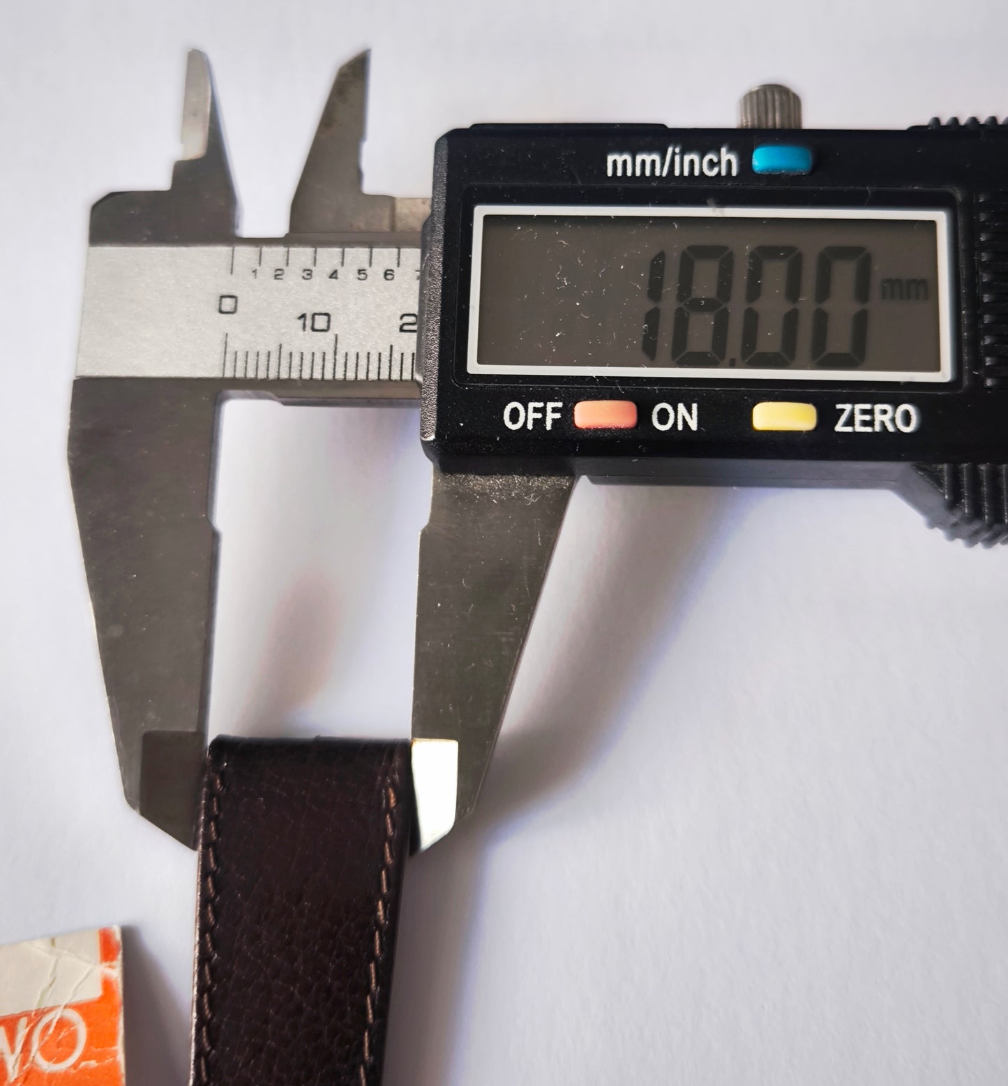 Original Omega Leather Strap – 18mm – Gold Tone Omega Buckle – Swiss Made