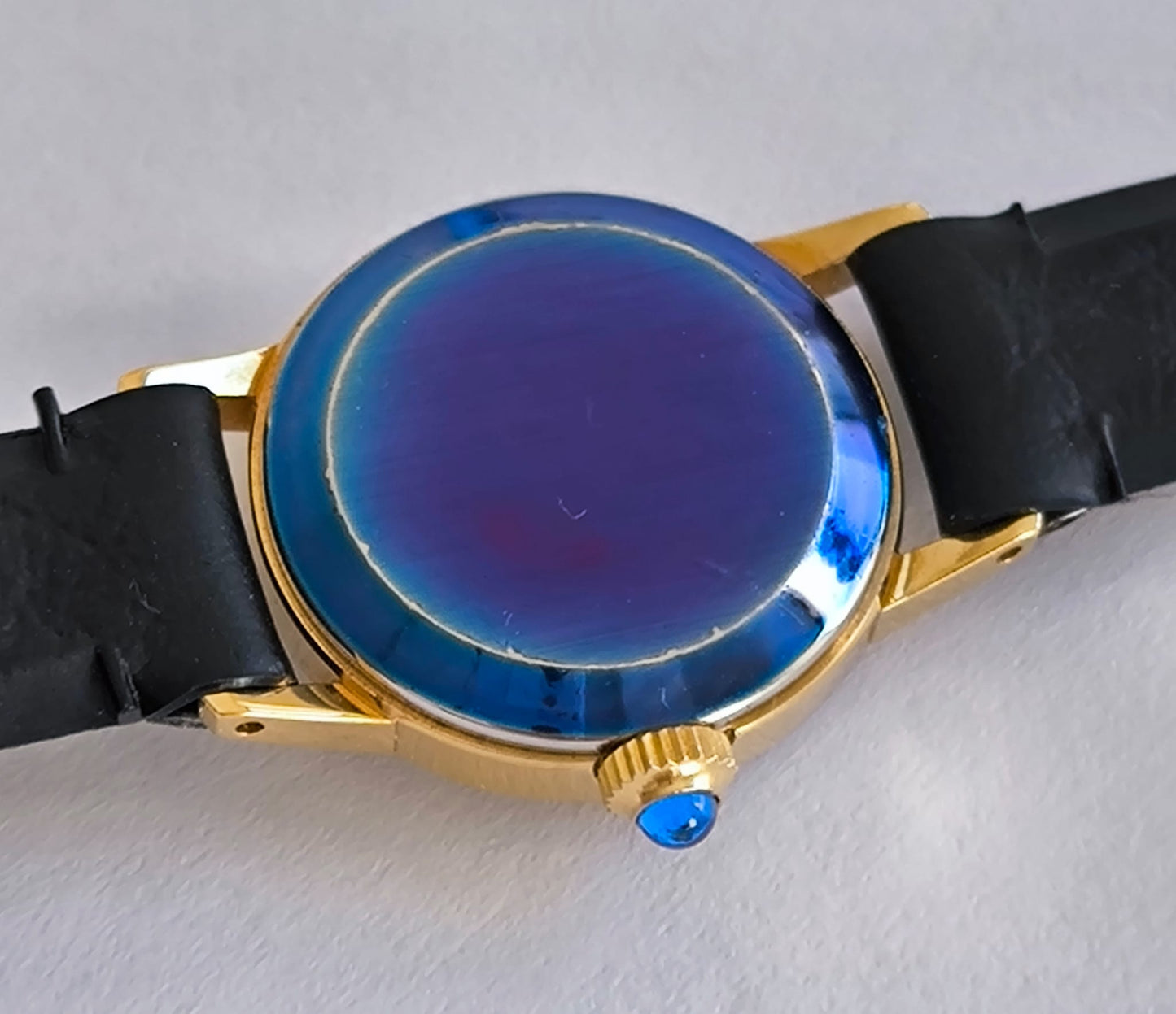 OMEGA Genève Ladies' Watch 20mm  Gold Plated - Blue Jewel Crown