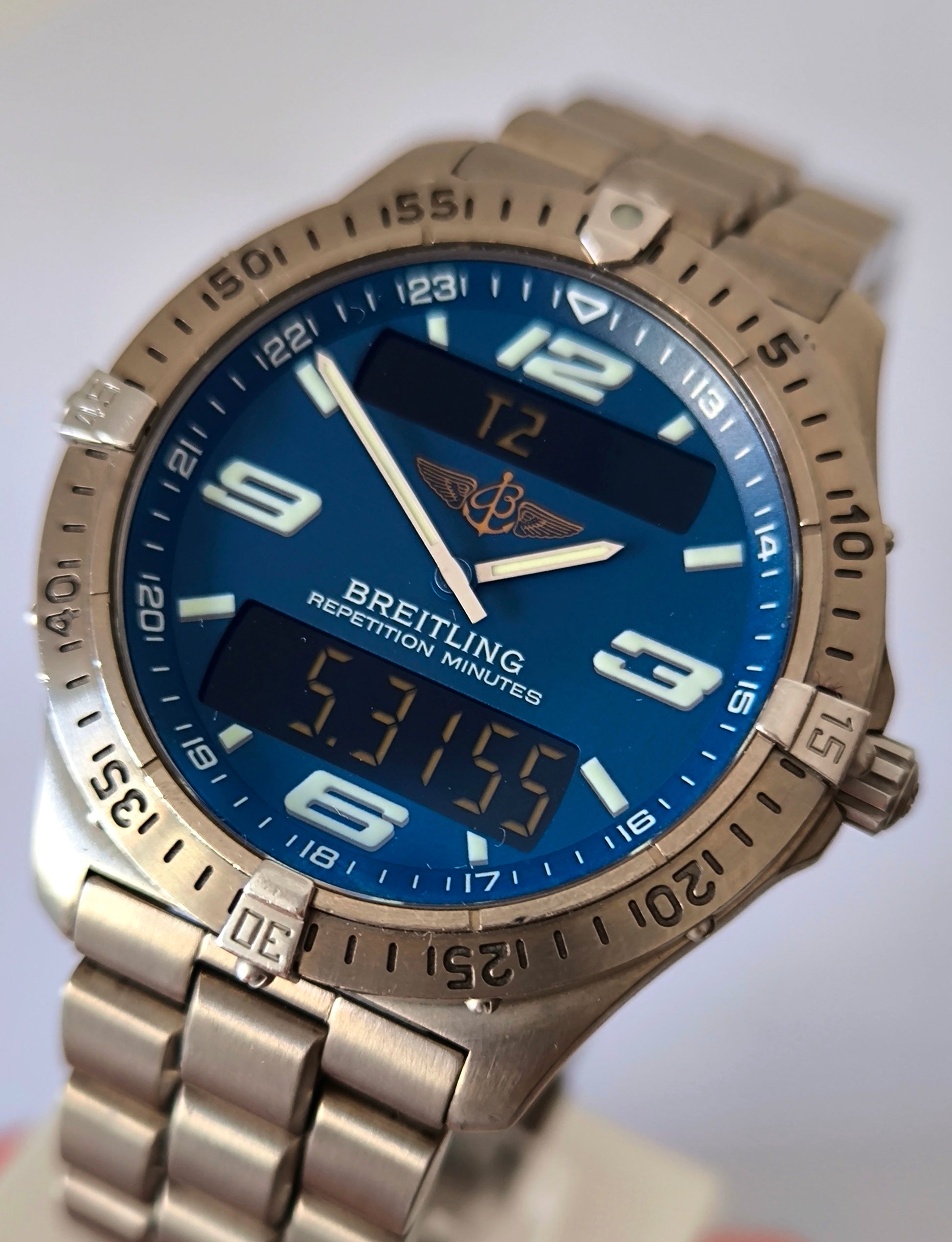 Breitling Aerospace bracelet clasp detail stainless steel