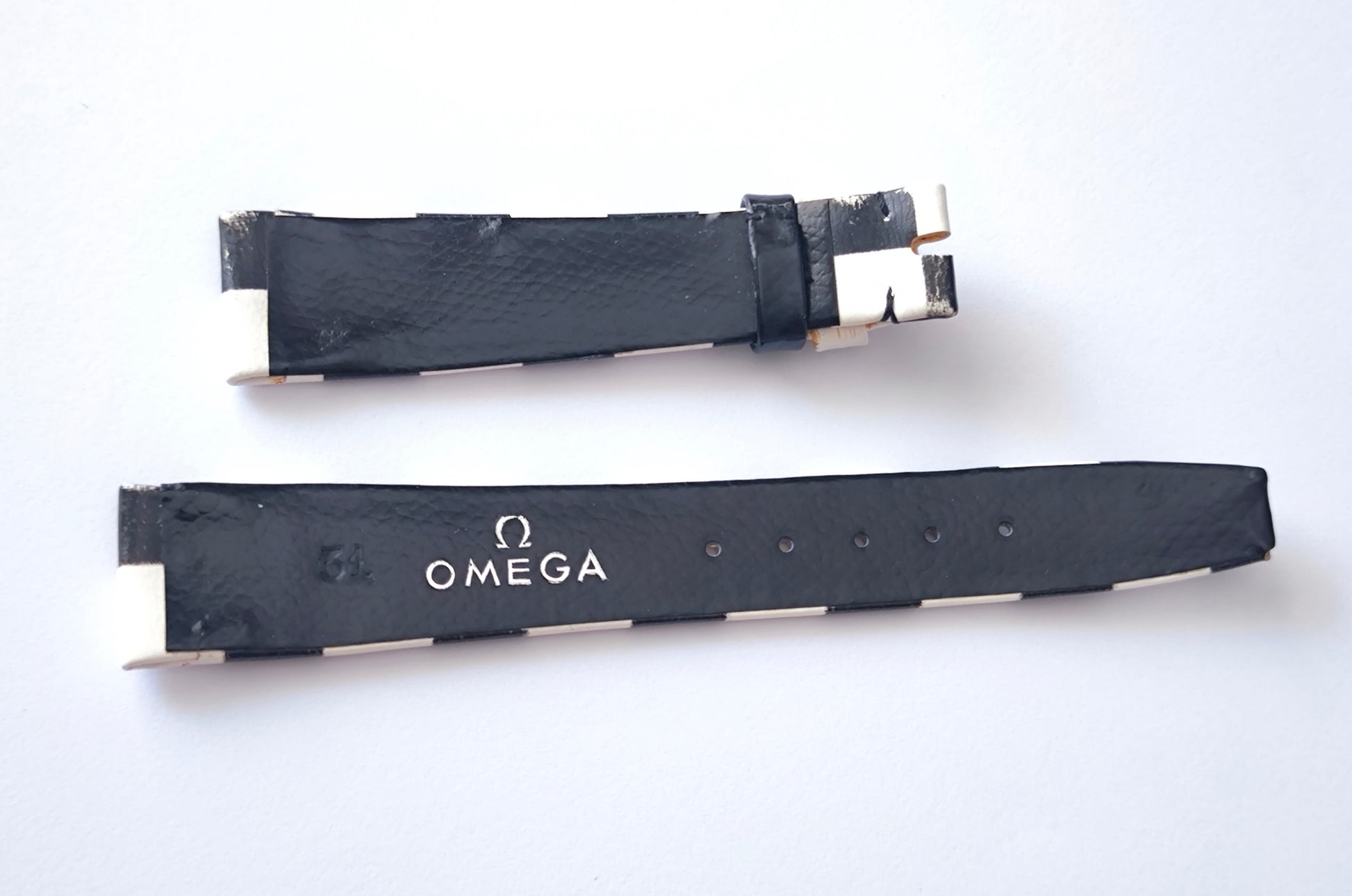 Omega Ref. 51 strap reverse side with logo