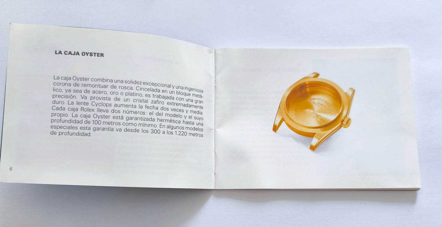 Rolex Oyster Watch Booklet 2002 - Original Collection Manual