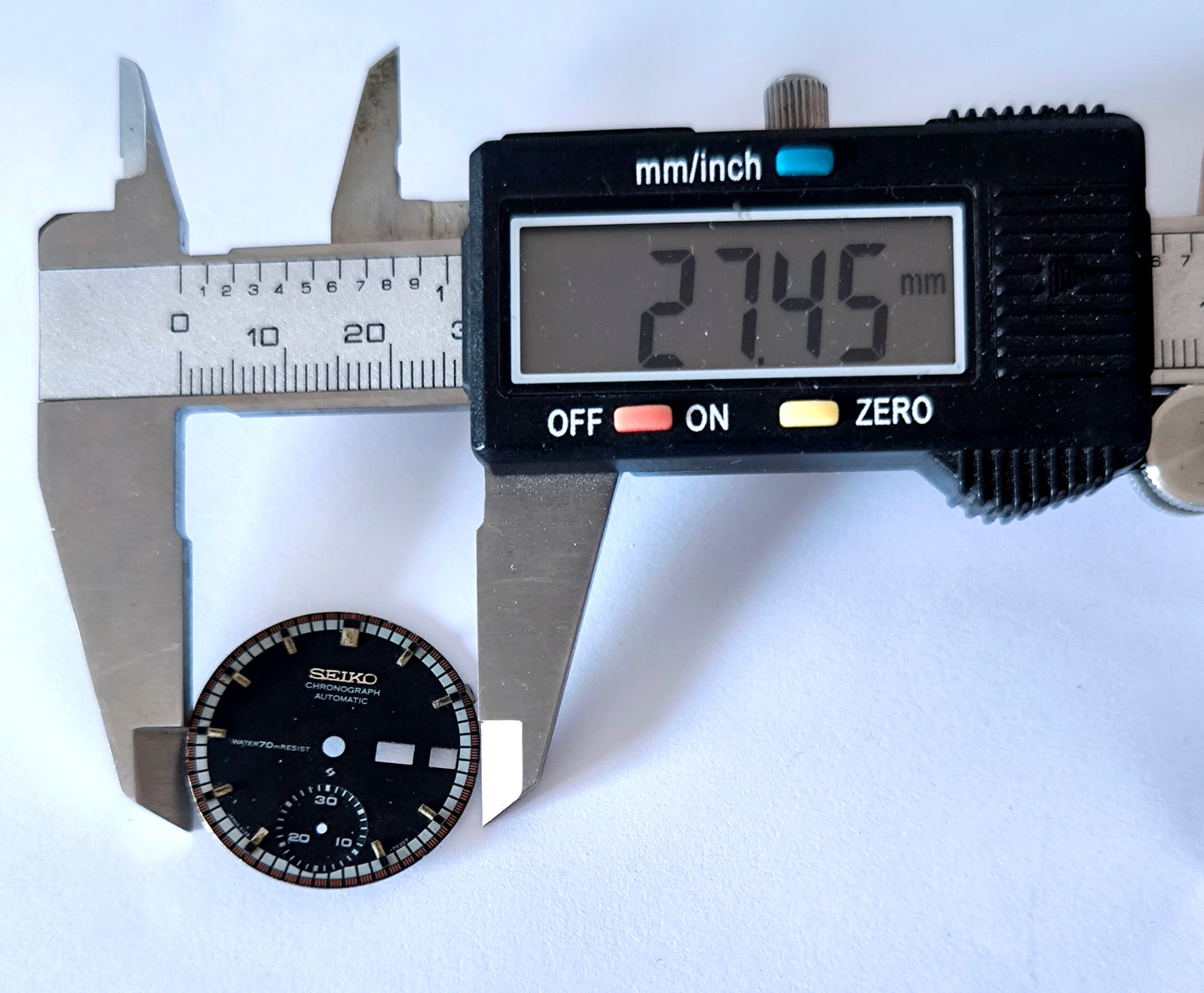 SEIKO 6139-7030T Dial Black Color