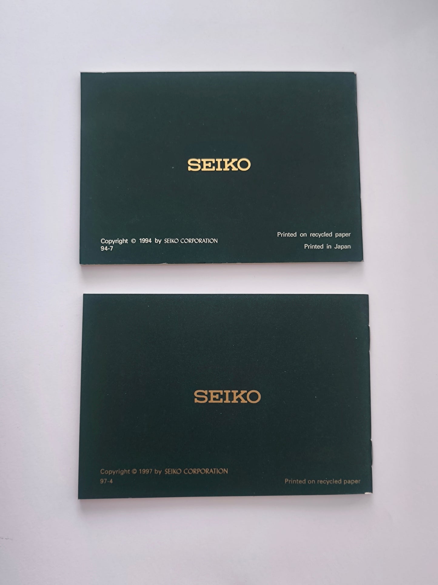 Original Seiko Kinetic Worldwide Guarantee Booklet & Warranty Card