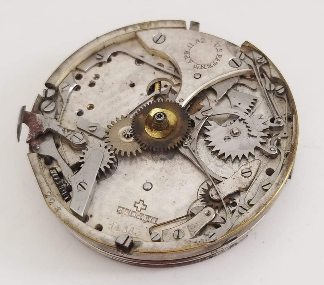 Pocket Watch Movement Alfred Lugrin chronograph, minute repeatir.