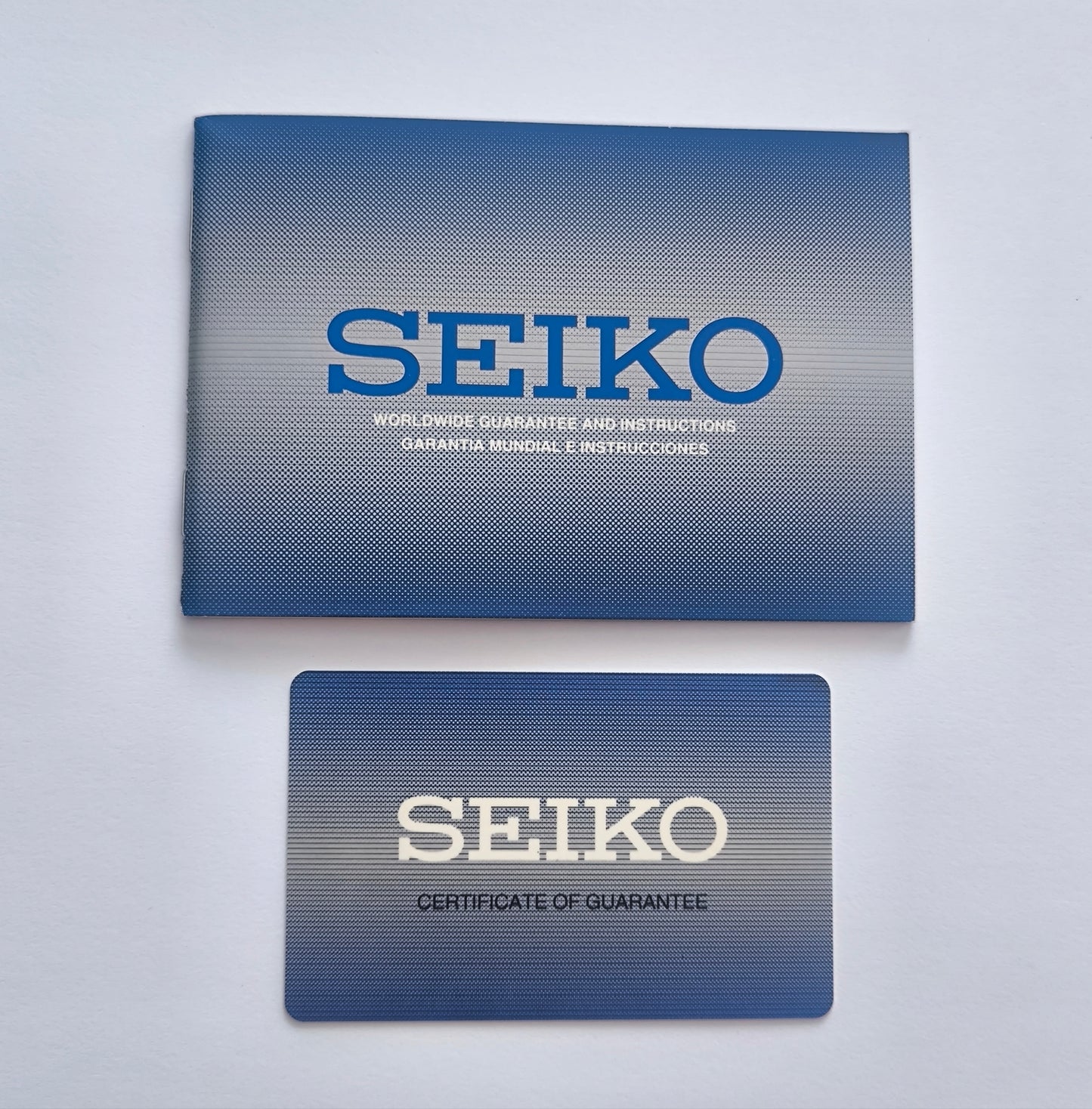 Genuine Seiko Warranty Card & Worldwide Guarantee Booklet