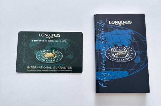 Longines Watch Guarantee Warranty Certificate Card