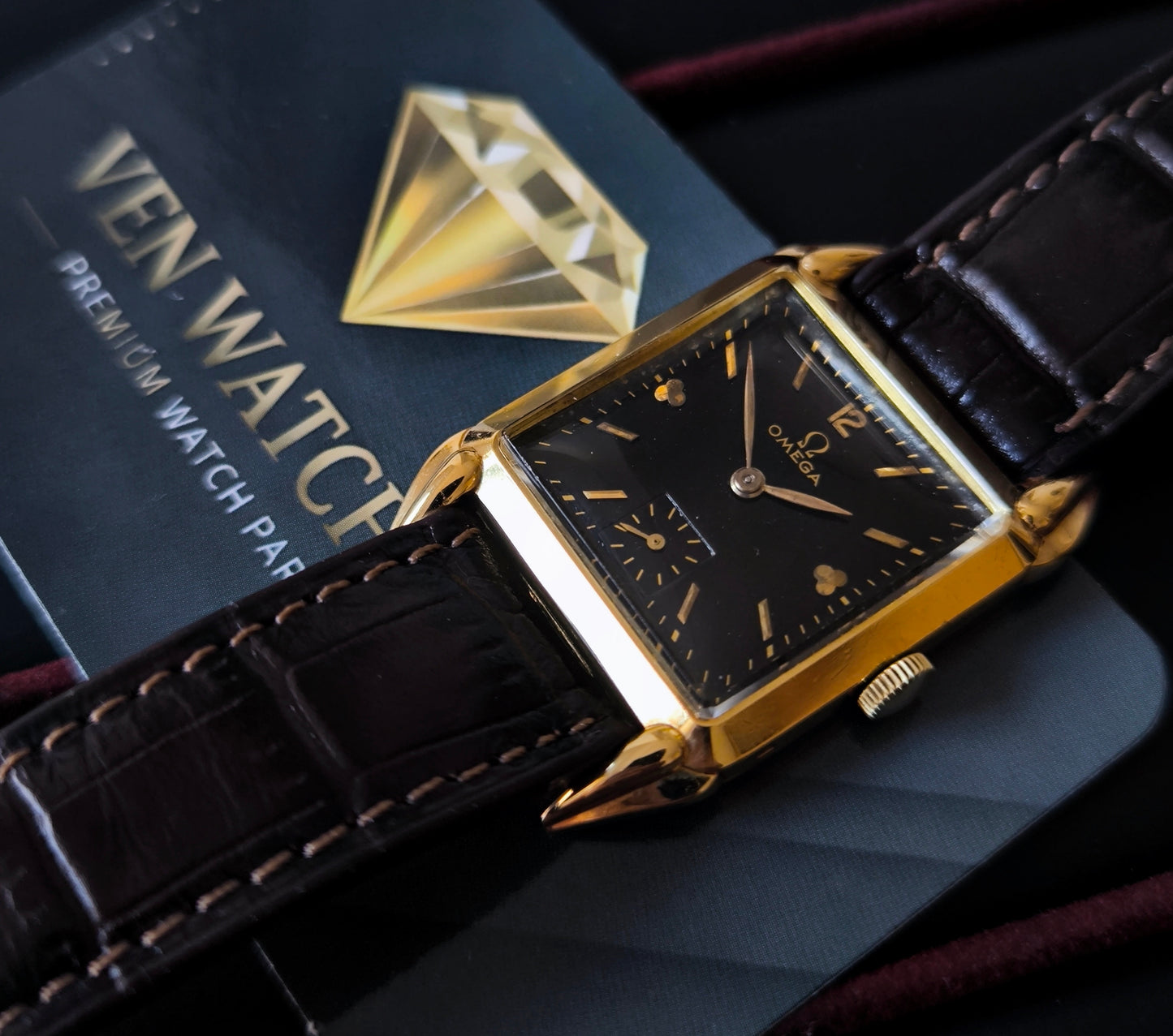 Vintage Omega Art Deco Tank – Solid 18K Gold