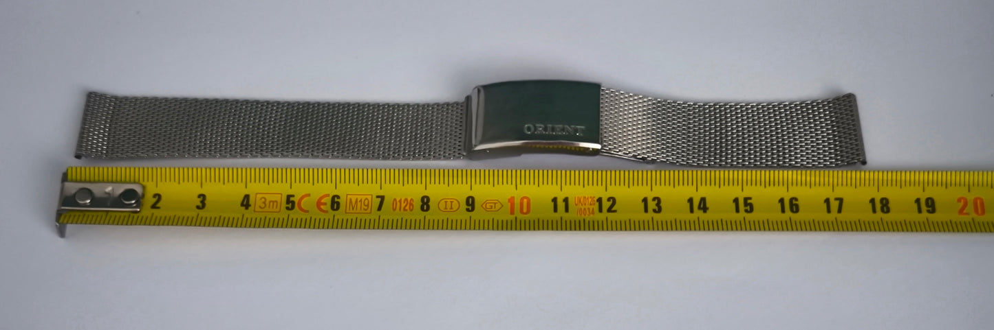 Vintage Orient Stainless Steel Mesh Watch Bracelet – 18mm