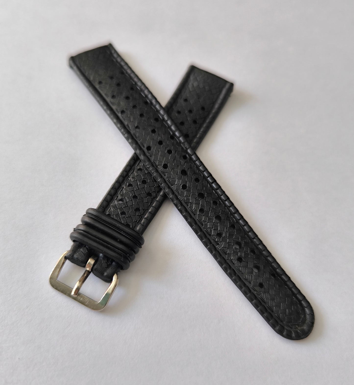 1960-70's SUB EQUATOR 16MM Black Skin Diver Rubber Strap