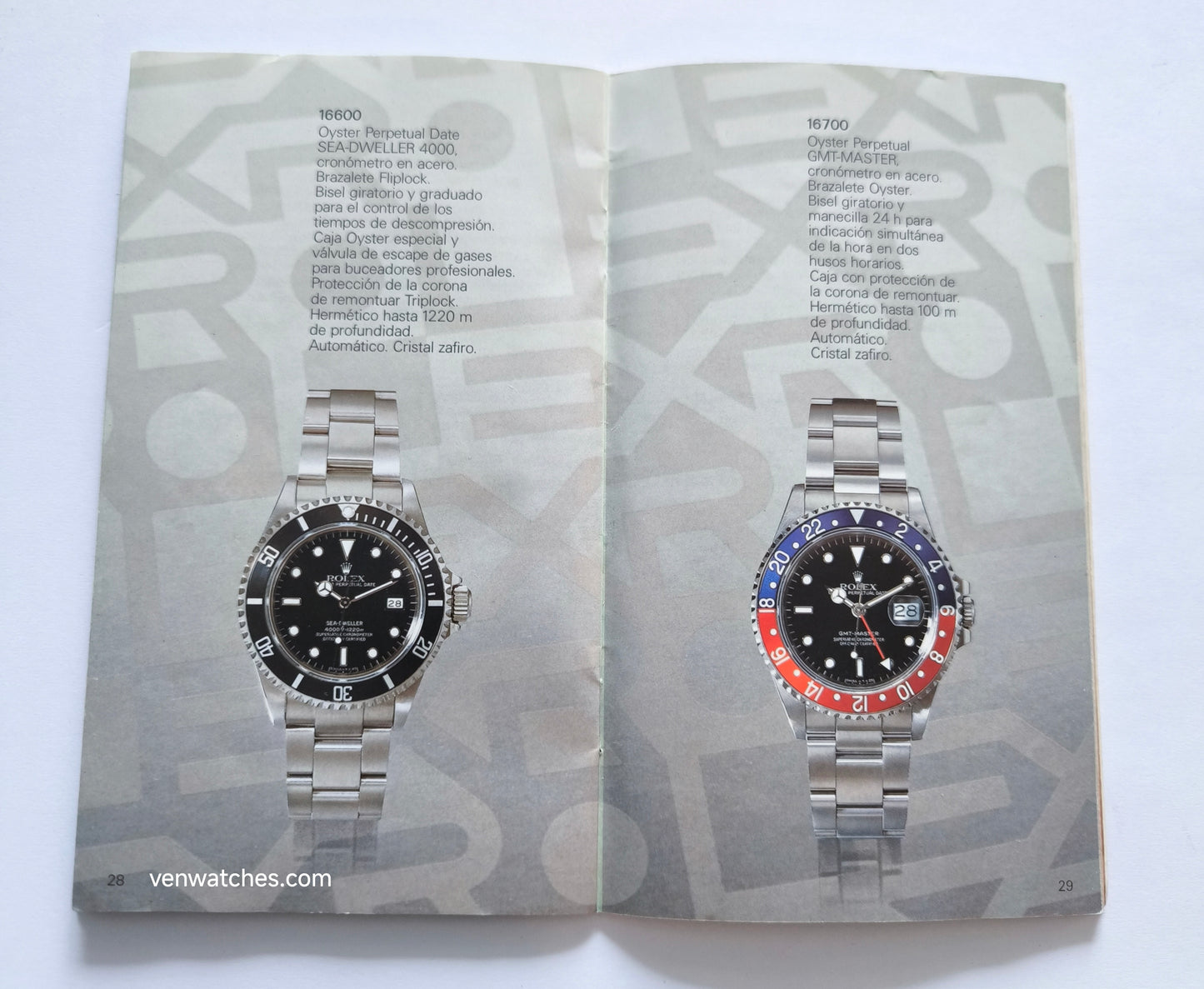 Vintage Rolex Oyster Watch Catalog/Booklet 1990 - Original Collection Guide