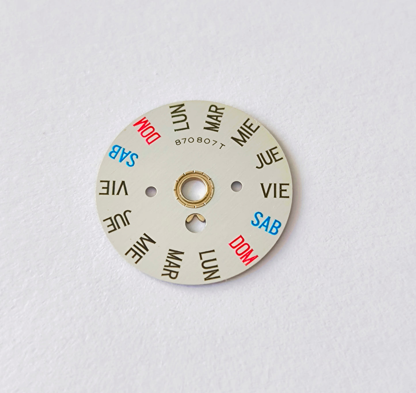 Seiko 4006A-870807, Day Disc Spanish