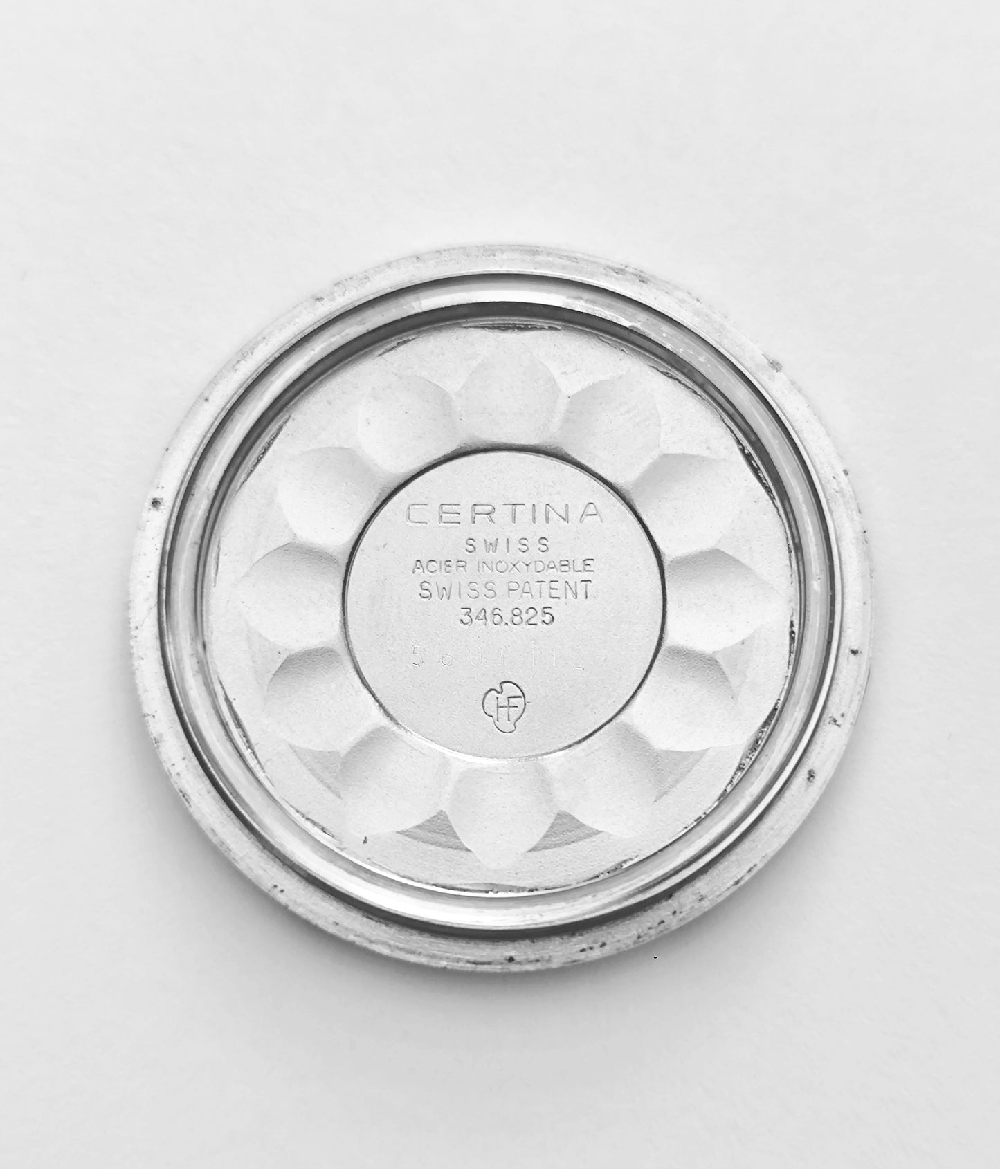Certina DS1 caseback interior 346.825 Swiss made inner structure detail